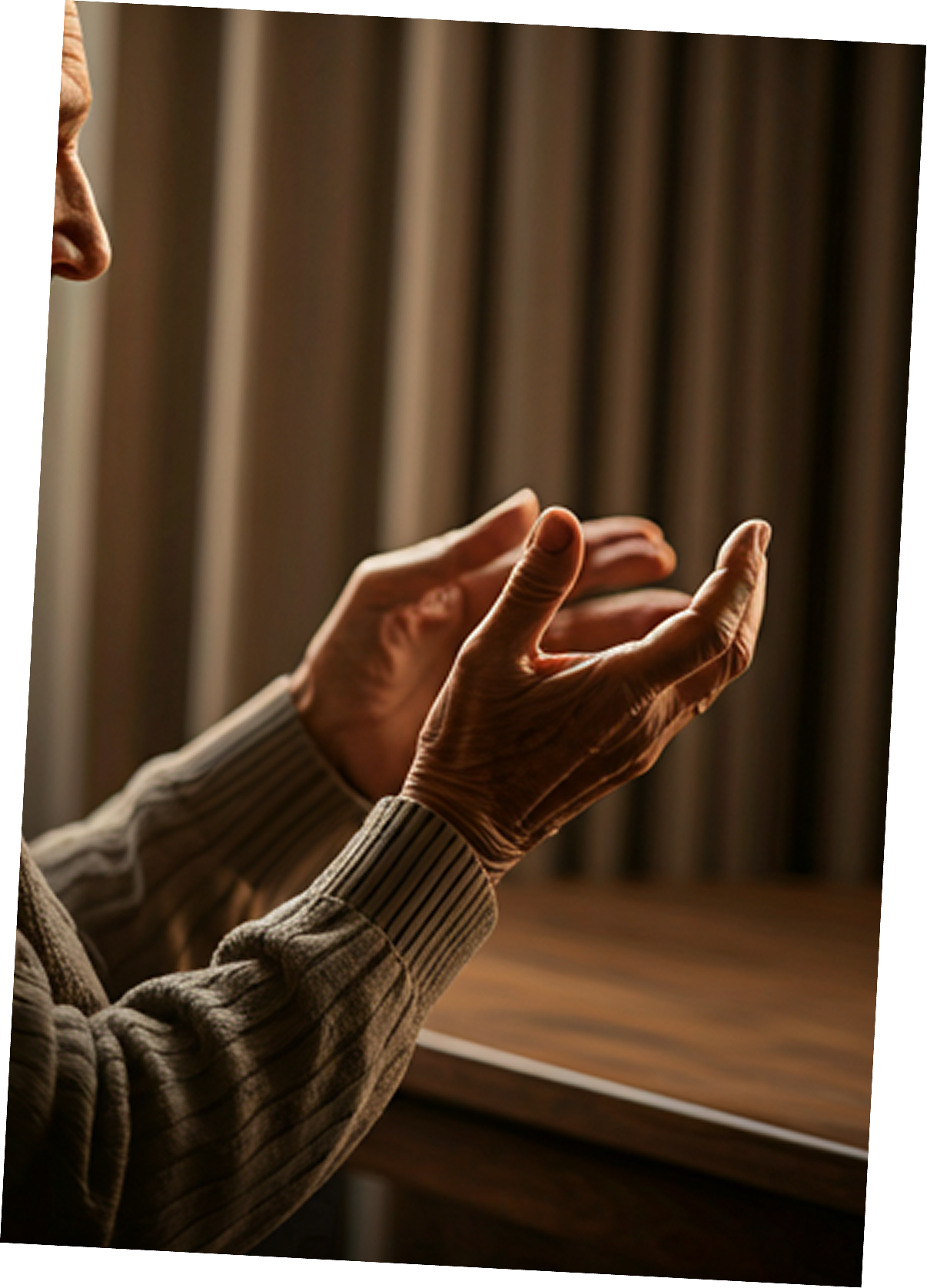Elder hands